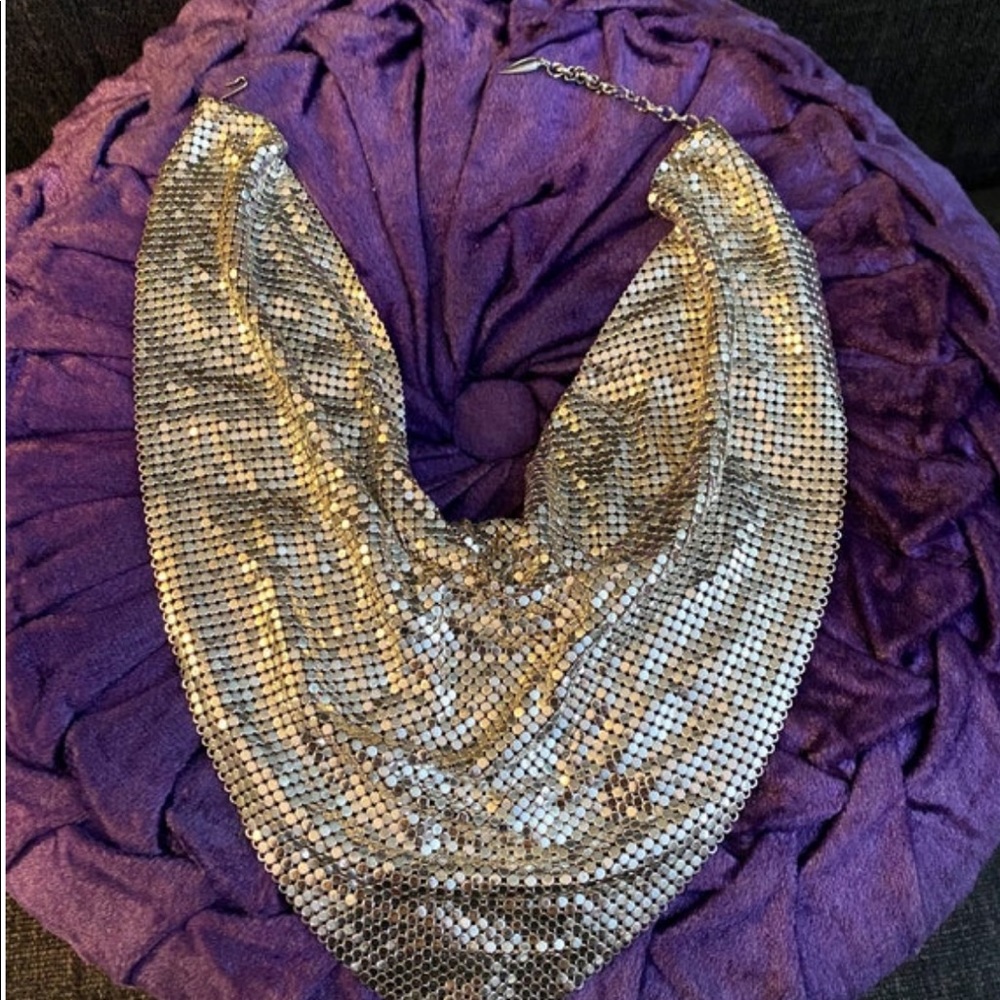 Iconic 70s vintage mesh bib necklace by Whiting and Davis 🌟Host Pick🌟 - Picture 2 of 7